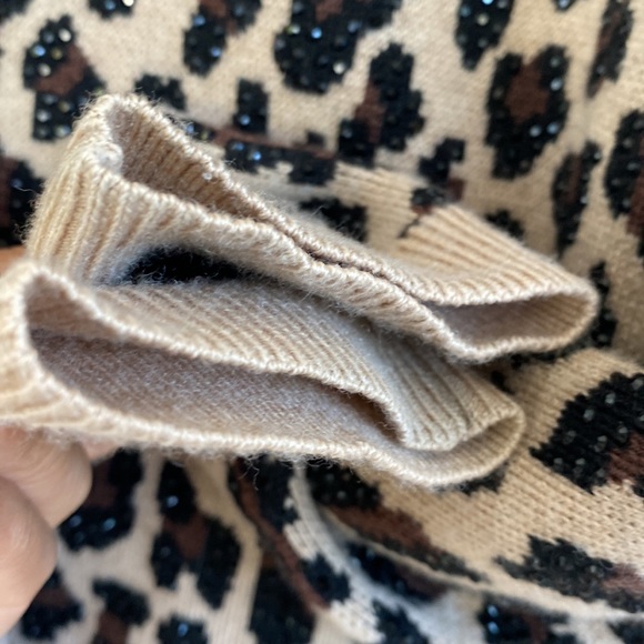 Alice And Olivia Connie Embellished Leopard Sweater size XS - Picture 4 of 13